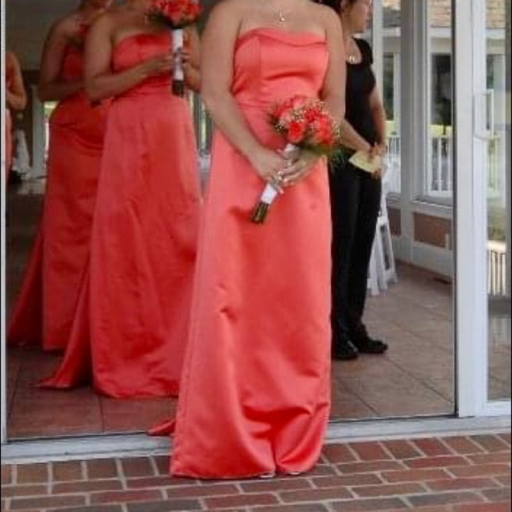 David's Bridal | Coral Ankle Length Gown, 8